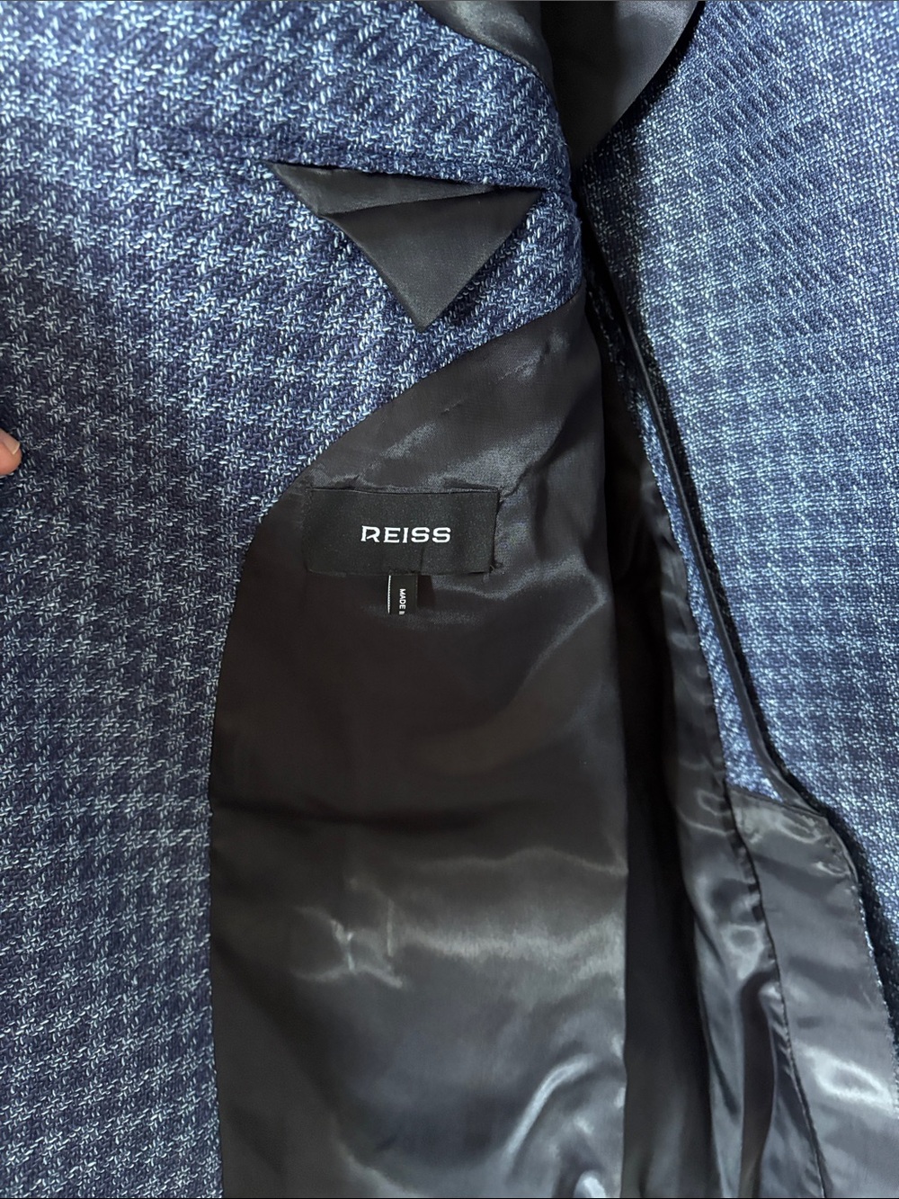 Reiss Blue Houndstooth Sport Coat - Picture 4 of 4